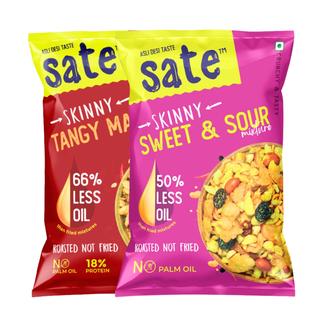 High Protein Snack Combo Tangy Masala & Sweet & Sour Mixture.