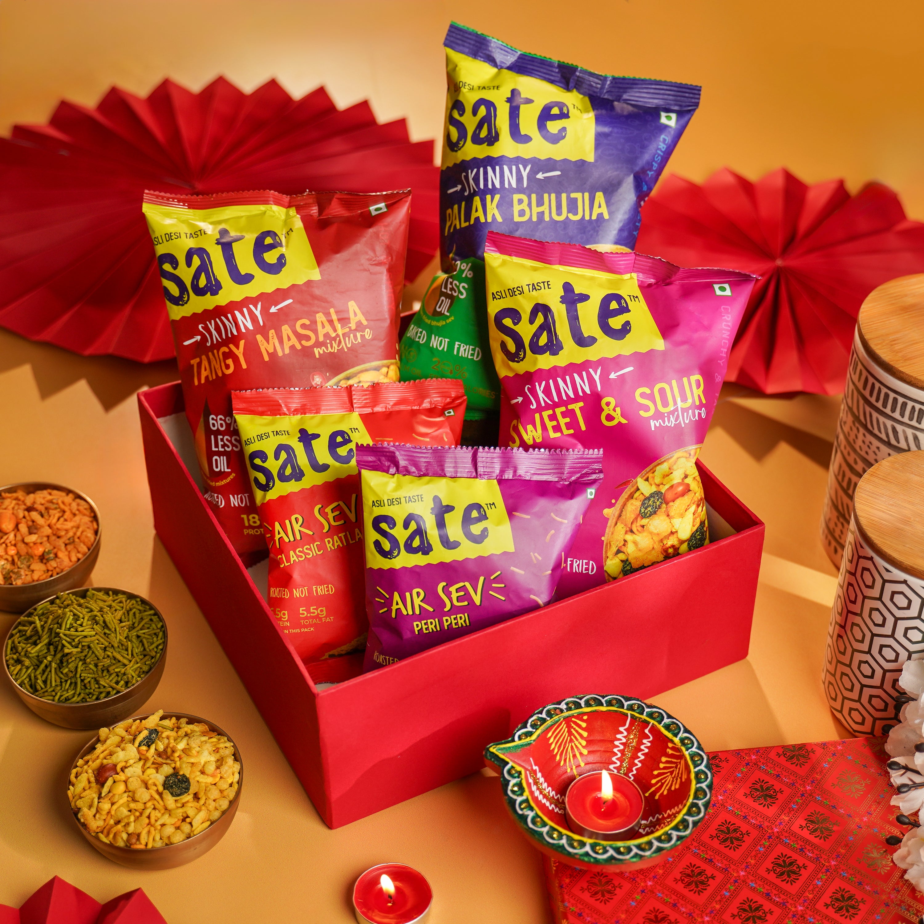 A Festive Gifting box of High Protein Healty Snacks pack.