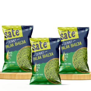 Sate Snacks - Palak Bhujia 120 gm, Pack of 3